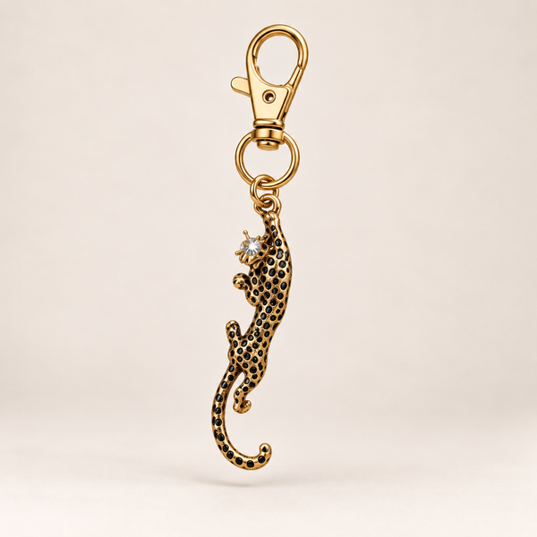 Golden Leopard Charm