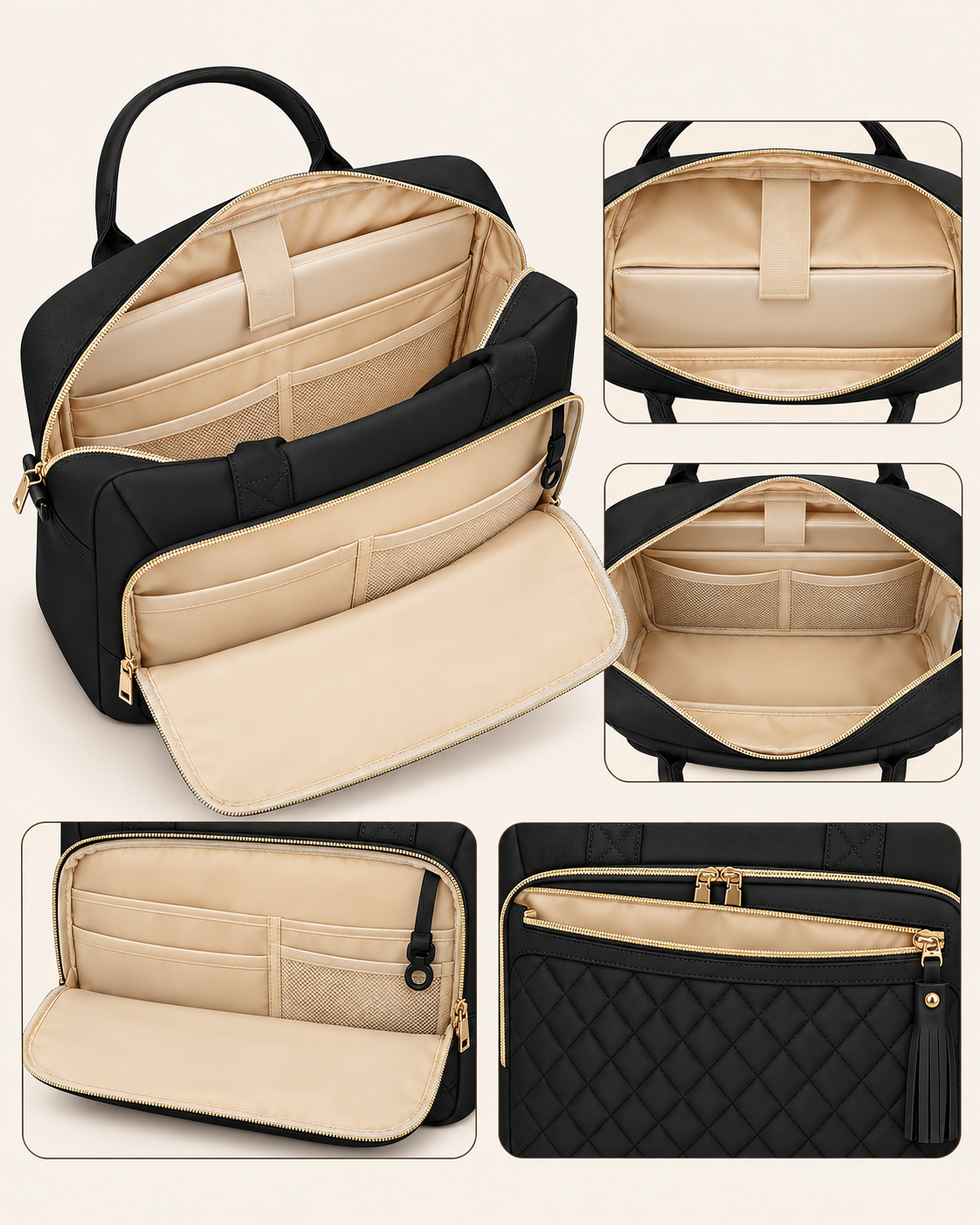 The Harper Quilted Laptop Bag