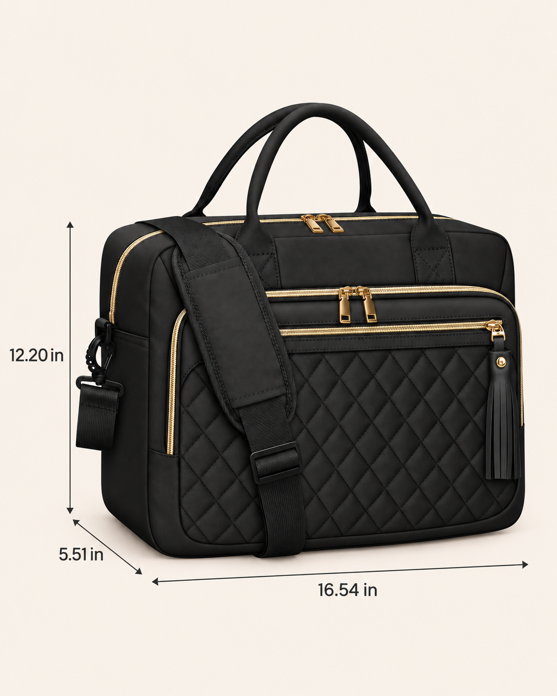 The Harper Quilted Laptop Bag