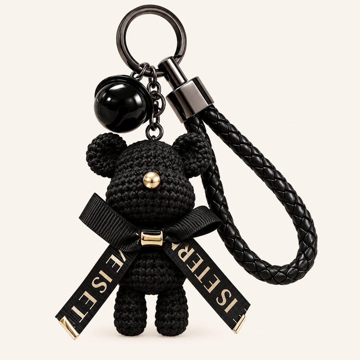 The Noir Teddy Charm
