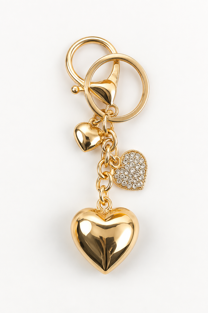 The Bordeaux Heart Charm