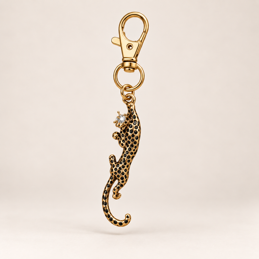 Golden Leopard Charm