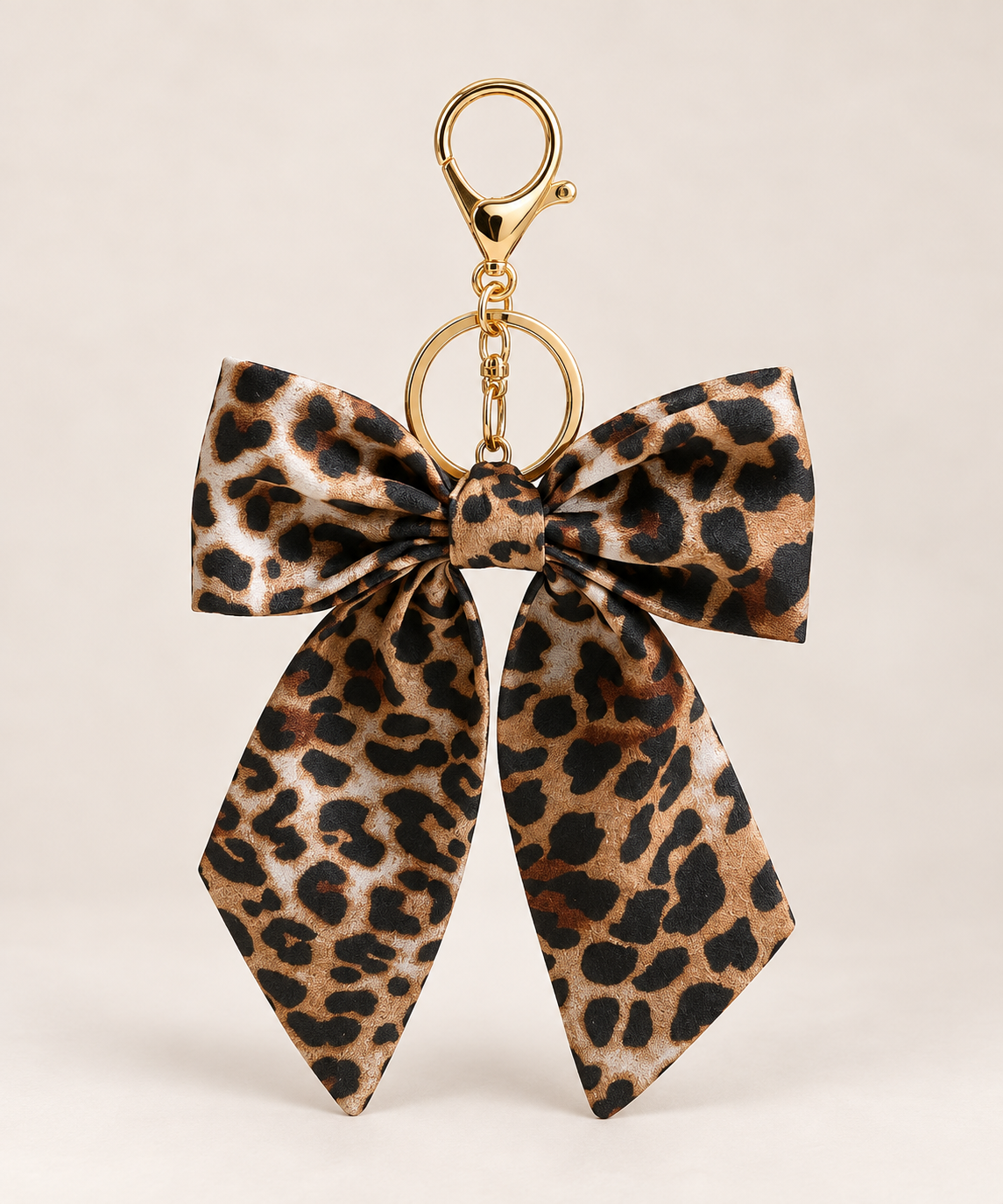 Leopard Bow Bag Charm