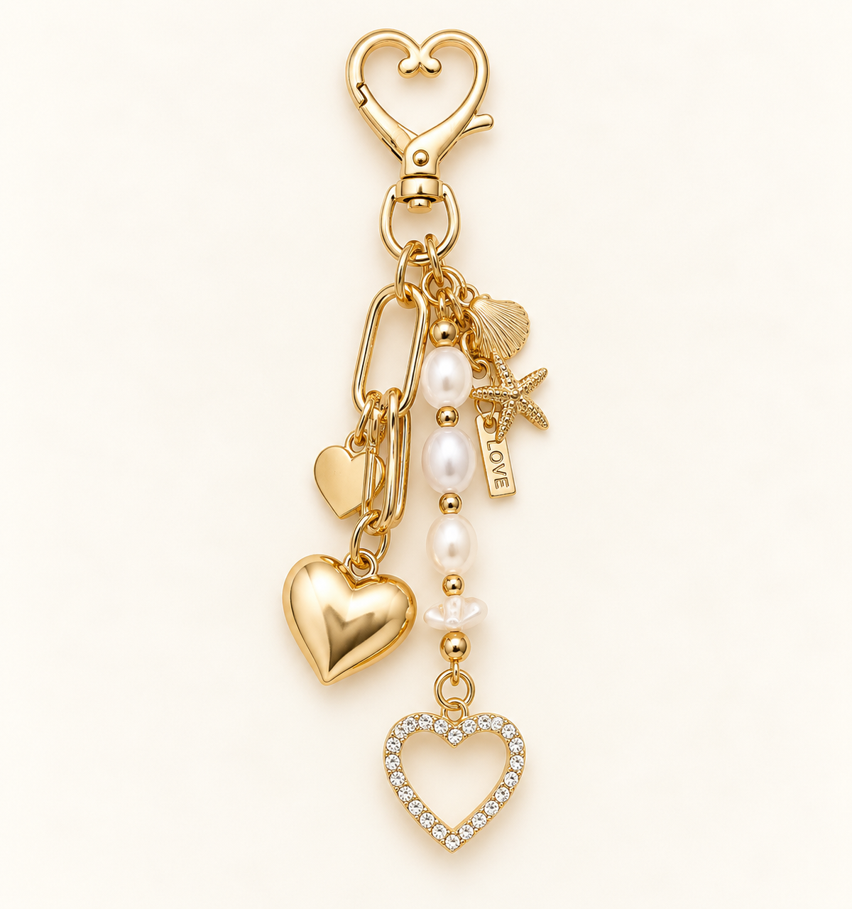 The Azure Love & Pearl Bag Charm