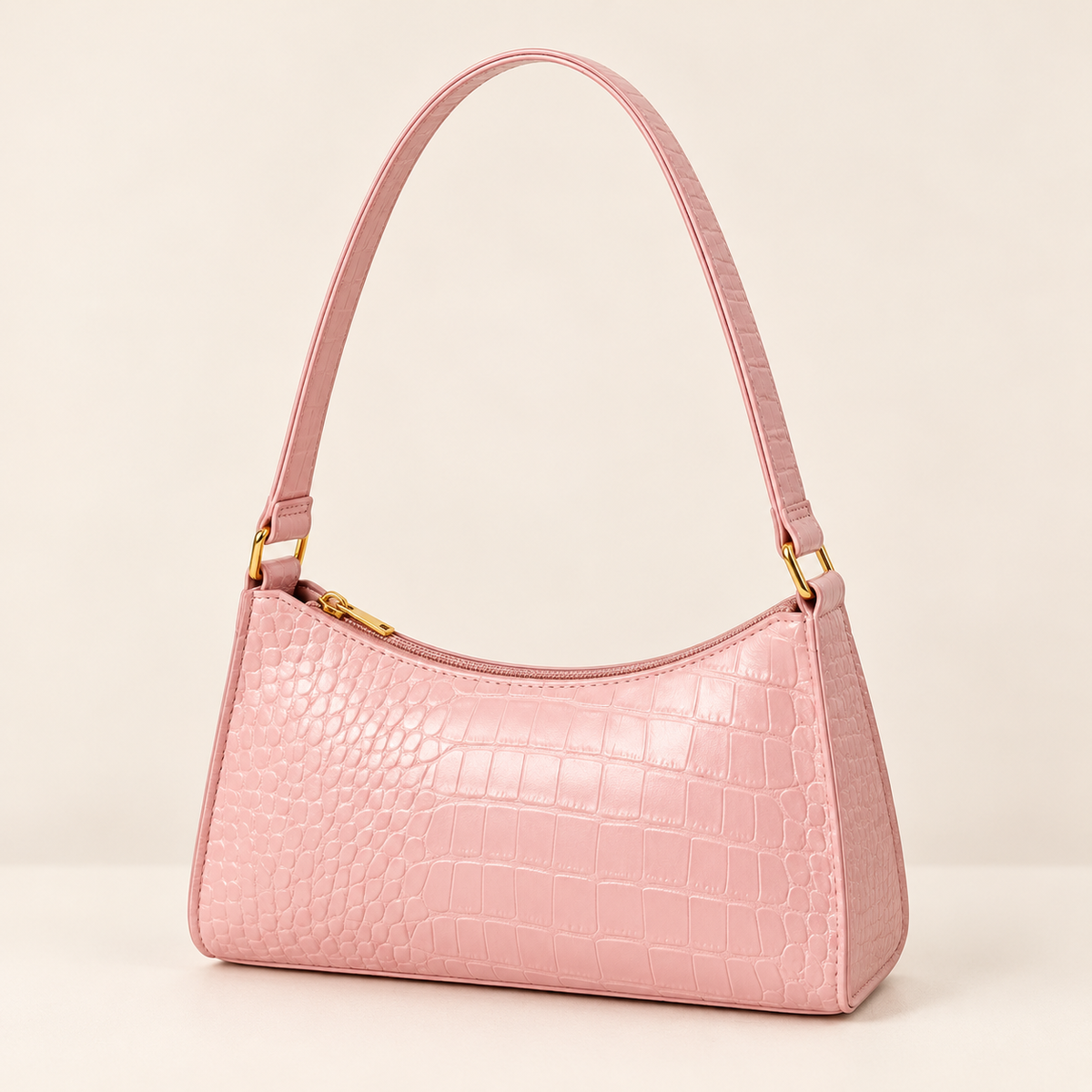 The Blush Croc Baguette