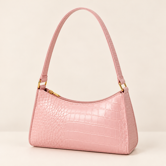 The Blush Croc Baguette