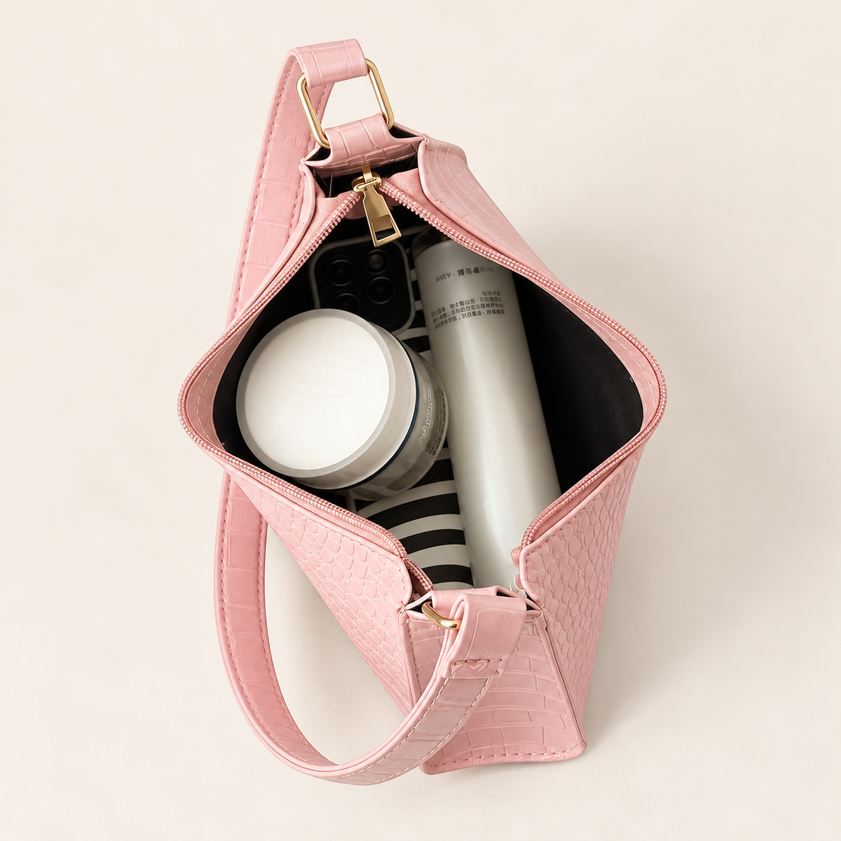 The Blush Croc Baguette